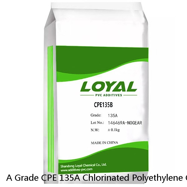 A Grade CPE 135A Chlorinated Polyethylene Chemicals Plastic Auxiliary Agents